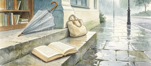 The Woman Reading in the Rain